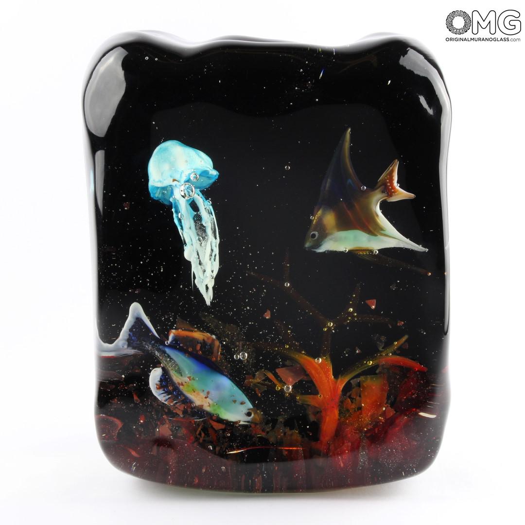Aquarium Tropical With Led Lamp Original Murano Glass