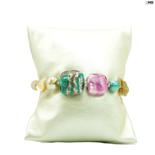 jewellery_bracelets_green_pink_stone_original_murano_glass_omg