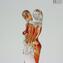 Lovers Sculpture - OneLove - orange decoration -.Original Murano Glass OMG