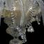 Lampadario Elegante - Oro 24kt + pendenti - Vetro di Murano - 6 Luci