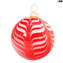 Red Christmas Tree Ball - Special XMAS - Original Murano Glass OMG