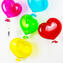 5 Heart Glass Balloons - to hang - Original Murano Glass OMG