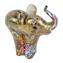 Elephant Figurine in Murrine Millelfiori Gold - Animals - Original Murano glass OMG
