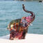 Elephant dreamer - Sculpture in chalcedony - Original Murano glass OMG