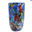 Vase Midnight Sun Multicolor Blue - Murano Glass vase