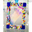 Porta foto Fantasy cornice Blu con Murrine Millefiori - vetro fusione