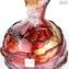 Vaso Passion Sbruffi Rosso e Rosa - Vetro di Murano