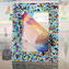 Porta foto Fantasia di Colore Celeste cornice - vetro fusione