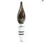 Bottle stopper Black Aventurine + Box - Original Murano Glass OMG