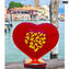 Cuore Amore - con oro 24 carati - Vetro di Murano originale Omg