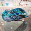 Centrotavola con Murrina Millefiori Blue mare  -  piatto in Vetro di Murano