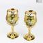 Set of 2 Trefuochi Glasses Crystal - You&Me - Original Murano Glass 