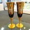 Set di 2 bicchieri Tre fuochi Flute Rosso - You and Me - vetro di Murano originale