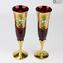 Set of 2 Trefuochi Glasses Flute Red - You and Me - Original Murano Glass