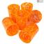 6 Bicchieri in vetro di Murano - Limoncello arancio