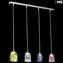 Italy iTaly - Linear Chandelier 4 lights - Murano glass - Different colors