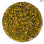 Piatto Rotondo Multicolore oro blu verde - piatto in Vetro di Murano