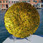 Piatto Rotondo Multicolore oro blu verde - piatto in Vetro di Murano