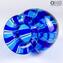 Vase Filigree Colourful Cannes Blue - Original Glass Murano