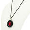 Necklace - red circular submerged glass - Original Murano Glass OMG