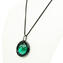 Necklace - green circular submerged glass - Original Murano Glass OMG
