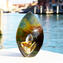 Uovo - scultura in calcedonio - Vetro di Murano Originale OMG