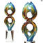 Sing - Abstract Sculpture in Chalcedony - Original Murano Glass OMG