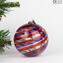 Christmas Ball - Spiral Fantasy - Classic Murano Glass Xmas