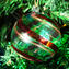 Christmas Ball - Spiral Fantasy - Green - Murano Glass Xmas