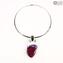 Pendant Purple - Necklace Malted - Original Murano Glass OMG