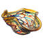 Harlequin Sombrero - Curvy Short Vase - Original Murano Glass