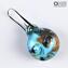 Earrings submerged - Cyan - Original Murano Glass OMG