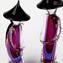 Chinese Couple Purple Sommerso Murano Glass 