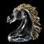 Exclusive Horse Head Sculpture with gold - Original Murano Glass