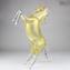 Horse standing Murano Glass sculpture with Pure Gold 24kt