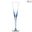 Drinking Glass Blue - Flute Classic