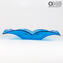 Piatto Quadrato Fly - Svuotatasche - Millefiori - Azzurro vetro di Murano