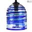 Hanging Lamp Blue - Sbruffy Style - Original Murano Glass