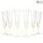 Champagne Wine Prosecco Flute Set of 6 glasses