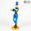 Couple Goldoni Venetian Figurines - Blue - Original Murano Glass OMG