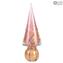 Christmas Tree - Pink Glass and Filigree - Original Murano Glass OMG