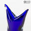 Vase Swallow - Blue Sommerso - Original Murano Glass OMG