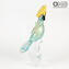 Blue Marine Parrot - Glass Sculpture - Original Murano Glass OMG