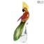 Male Parrot Bird - Glass Sculpture - Original Murano Glass OMG