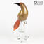 Red Blackbird - Glass Sculpture - Original Murano Glass OMG
