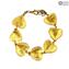Bracelet Hearts Ravello - with Gold - Original Murano Glass OMG