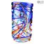 Vase Arlecchino - Blu - Vetro di Murano Originale 