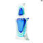 Bottle Cyclamen - Sommerso - Original Murano Glass OMG