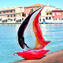 Barca a vela - scultura in vetro Vetro Originale