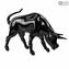 Toro in vetro nero - Scultura